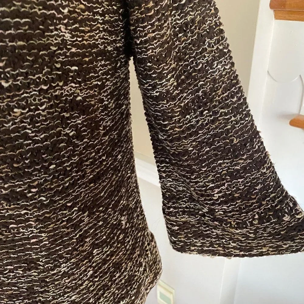 BCBG MaxArzria Brown Open Front Cardigan Sweater SZ XL